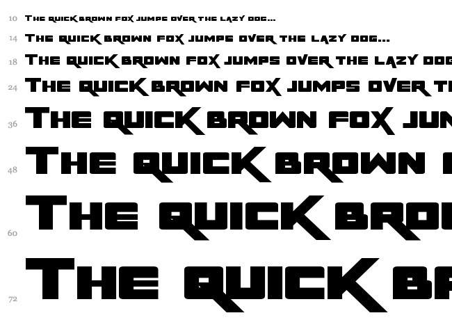 Rapier Zero font waterfall